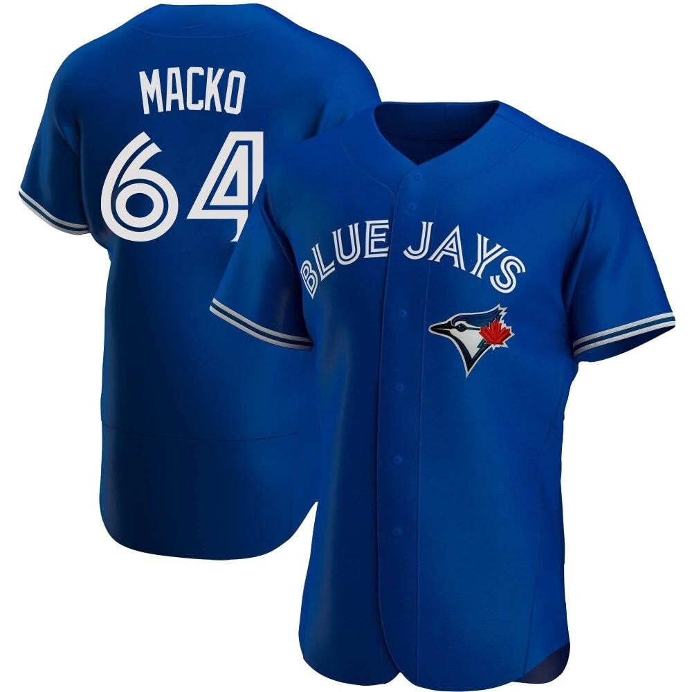 Authentic Toronto Blue Jays Adam Macko Alternate Jersey - Royal Authentic Toronto Blue Jays Adam Macko Alternate Jersey - Royal
