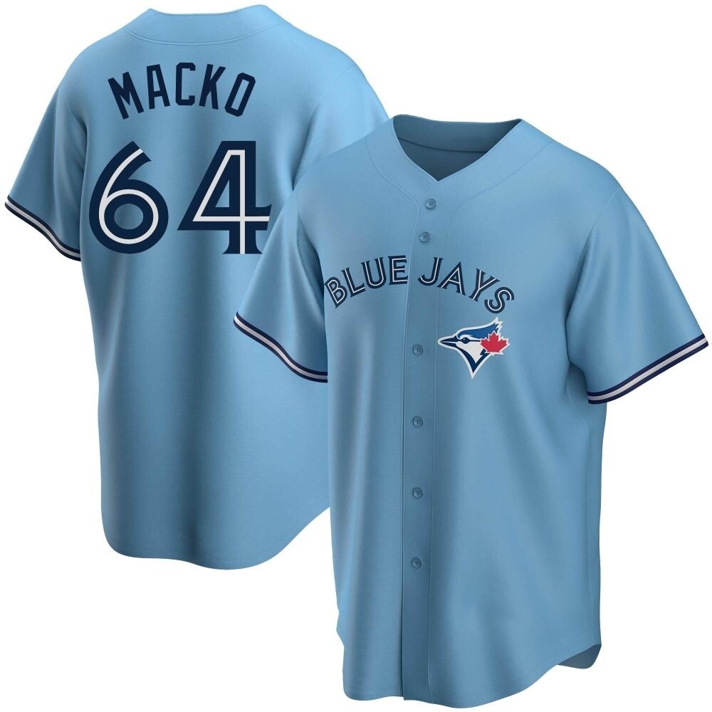 Replica Toronto Blue Jays Adam Macko Powder Alternate Jersey - Blue Replica Toronto Blue Jays Adam Macko Powder Alternate Jersey - Blue