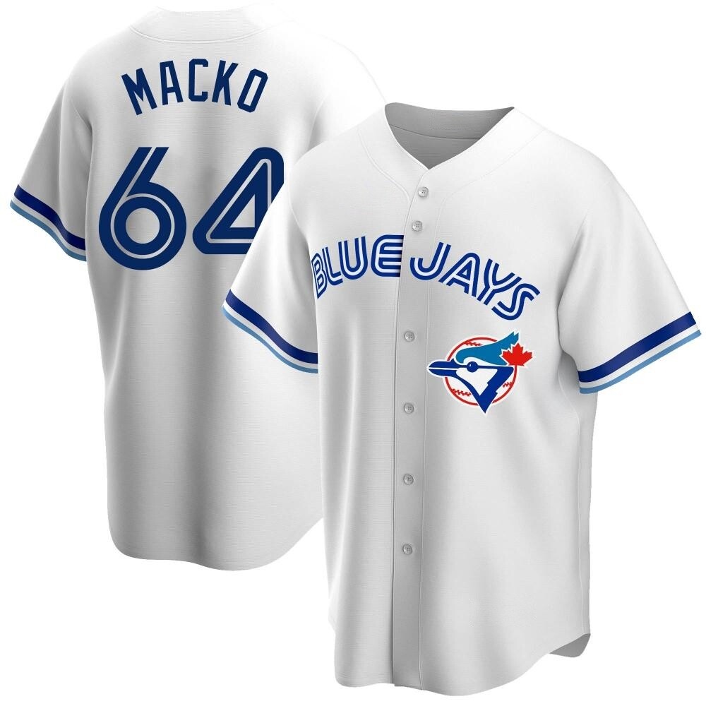 Youth Replica Toronto Blue Jays Adam Macko Home Cooperstown Collection Jersey - White Youth Replica Toronto Blue Jays Adam Macko Home Cooperstown Collection Jersey - White