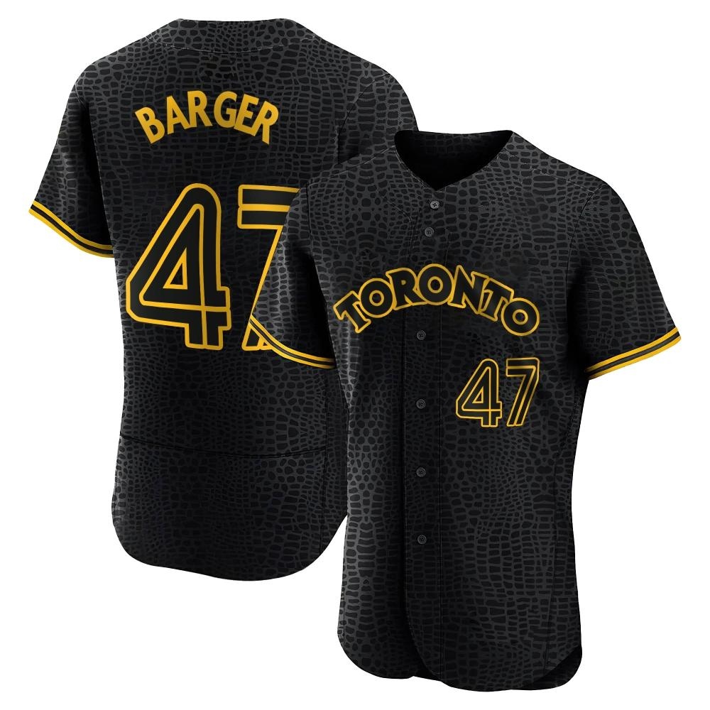 Authentic Toronto Blue Jays Addison Barger Snake Skin City Jersey - Black Authentic Toronto Blue Jays Addison Barger Snake Skin City Jersey - Black