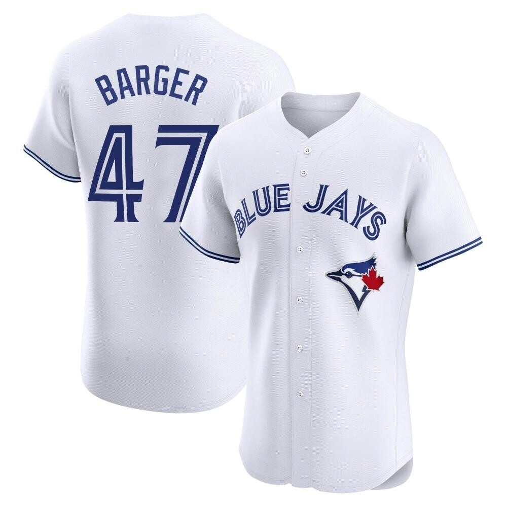 Elite Toronto Blue Jays Addison Barger Home Jersey - White Elite Toronto Blue Jays Addison Barger Home Jersey - White