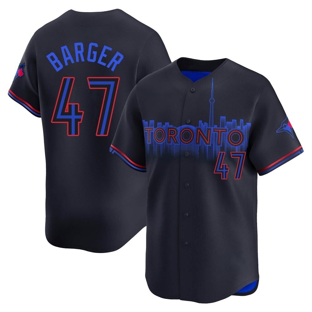 Limited Toronto Blue Jays Addison Barger 2024 City Connect Jersey - Black Limited Toronto Blue Jays Addison Barger 2024 City Connect Jersey - Black