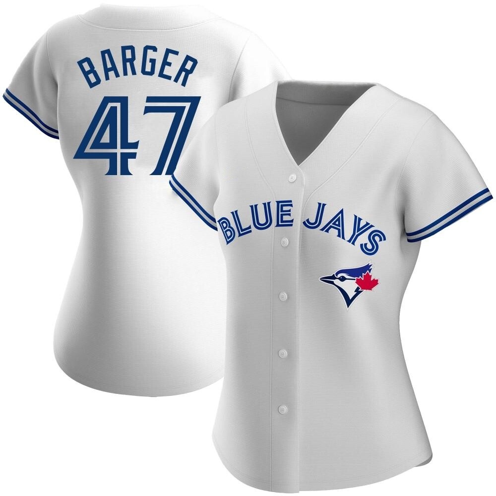 Women's Authentic Toronto Blue Jays Addison Barger Home Jersey - White Women's Authentic Toronto Blue Jays Addison Barger Home Jersey - White