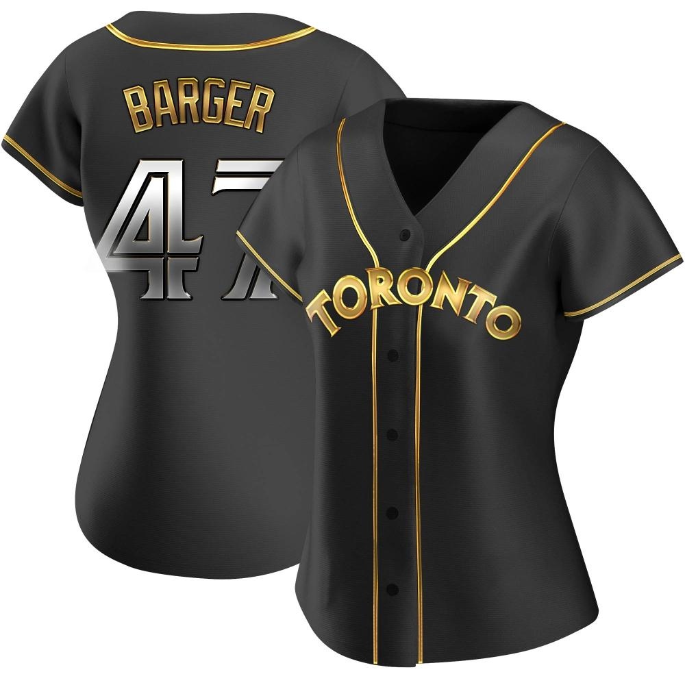 Women's Replica Toronto Blue Jays Addison Barger Alternate Jersey - Black Golden Women's Replica Toronto Blue Jays Addison Barger Alternate Jersey - Black Golden