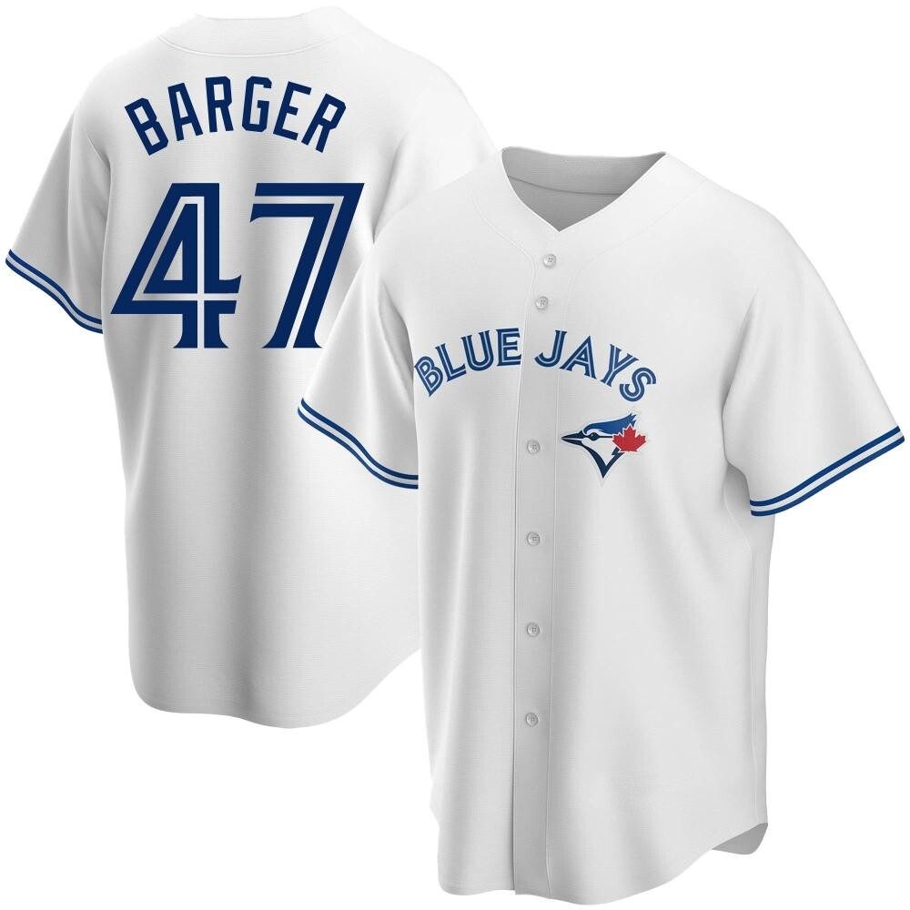 Youth Replica Toronto Blue Jays Addison Barger Home Jersey - White Youth Replica Toronto Blue Jays Addison Barger Home Jersey - White