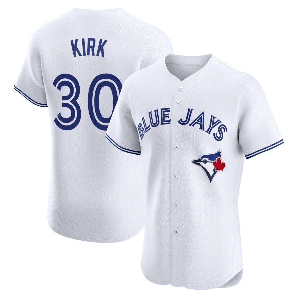 Elite Toronto Blue Jays Alejandro Kirk Home Jersey - White Elite Toronto Blue Jays Alejandro Kirk Home Jersey - White