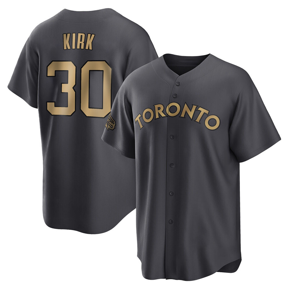 Game Toronto Blue Jays Alejandro Kirk Replica 2022 All-Star Jersey - Charcoal Game Toronto Blue Jays Alejandro Kirk Replica 2022 All-Star Jersey - Charcoal