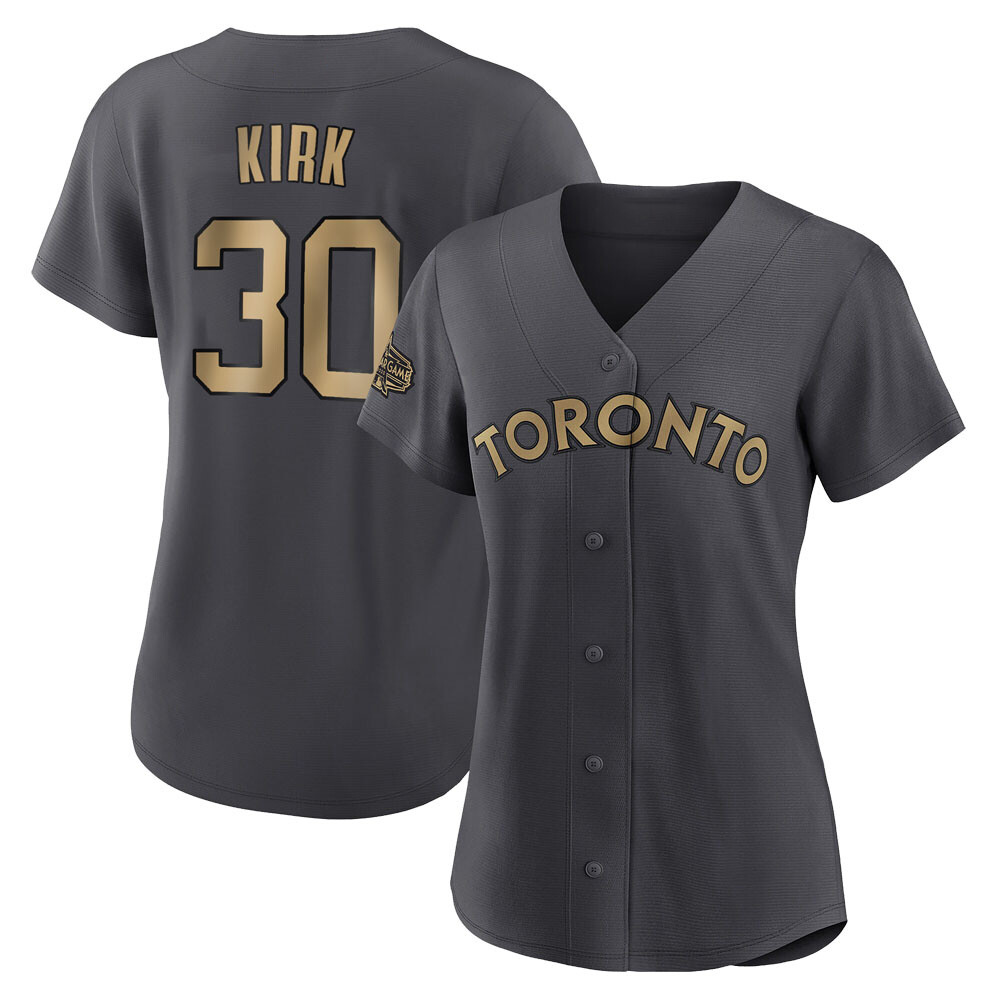 Women's Game Toronto Blue Jays Alejandro Kirk Replica 2022 All-Star Jersey - Charcoal Women's Game Toronto Blue Jays Alejandro Kirk Replica 2022 All-Star Jersey - Charcoal