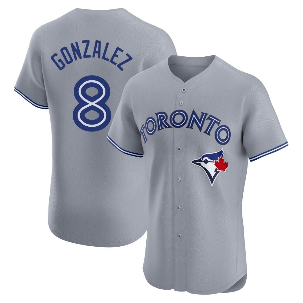 Elite Toronto Blue Jays Alex Gonzalez Road Jersey - Gray Elite Toronto Blue Jays Alex Gonzalez Road Jersey - Gray