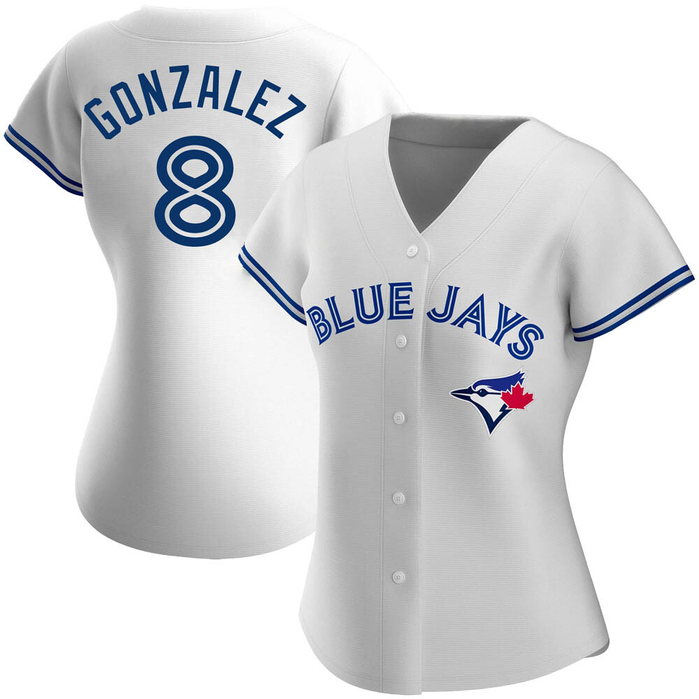 Women's Authentic Toronto Blue Jays Alex Gonzalez Home Jersey - White Women's Authentic Toronto Blue Jays Alex Gonzalez Home Jersey - White