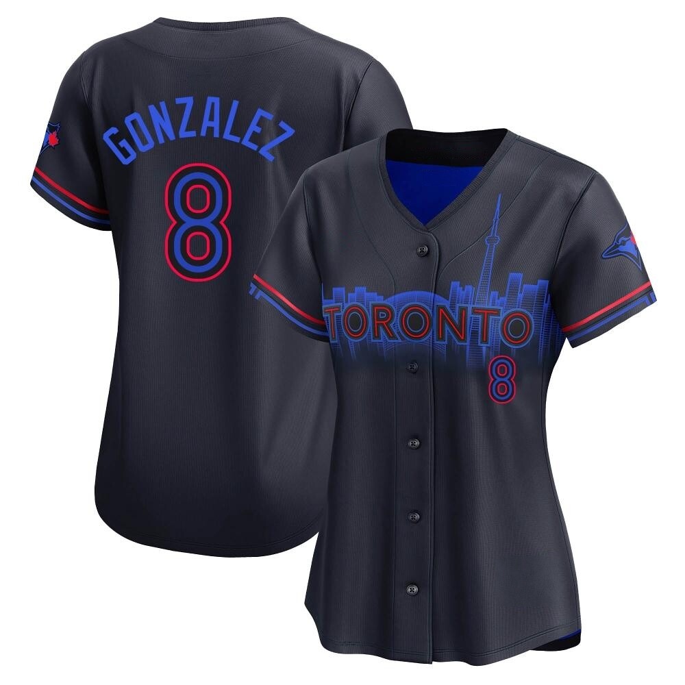 Women's Limited Toronto Blue Jays Alex Gonzalez 2024 City Connect Jersey - Black Women's Limited Toronto Blue Jays Alex Gonzalez 2024 City Connect Jersey - Black