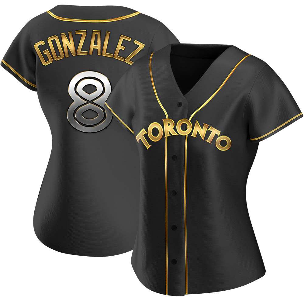 Women's Replica Toronto Blue Jays Alex Gonzalez Alternate Jersey - Black Golden Women's Replica Toronto Blue Jays Alex Gonzalez Alternate Jersey - Black Golden