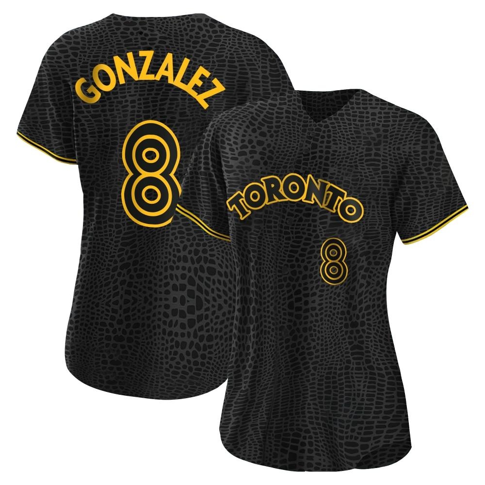 Women's Replica Toronto Blue Jays Alex Gonzalez Snake Skin City Jersey - Black Women's Replica Toronto Blue Jays Alex Gonzalez Snake Skin City Jersey - Black