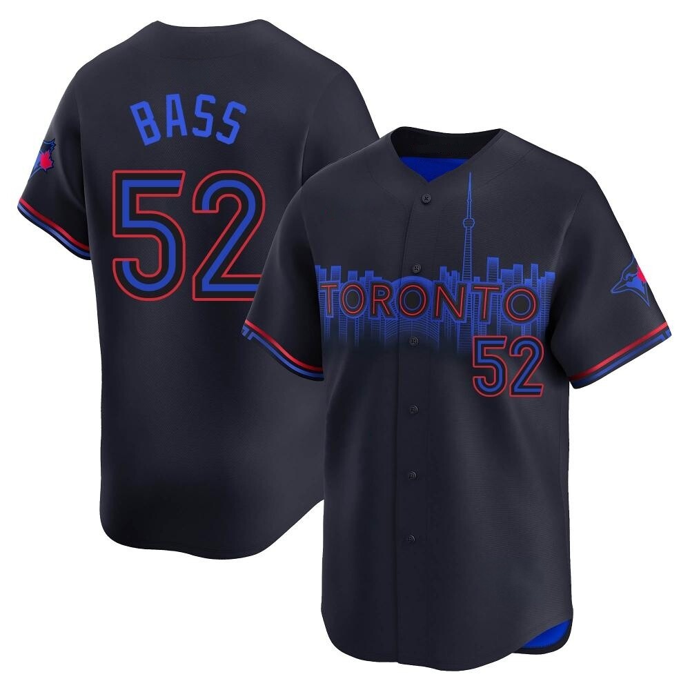 Limited Toronto Blue Jays Anthony Bass 2024 City Connect Jersey - Black Limited Toronto Blue Jays Anthony Bass 2024 City Connect Jersey - Black