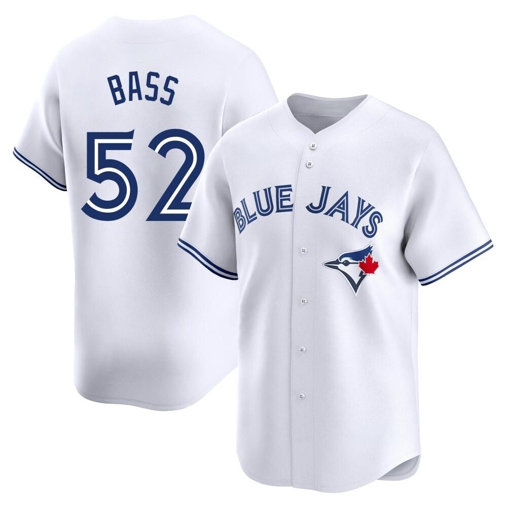 Limited Toronto Blue Jays Anthony Bass Home Jersey - White Limited Toronto Blue Jays Anthony Bass Home Jersey - White