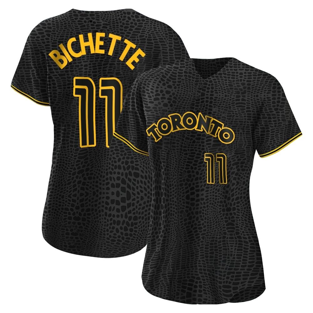 Women's Replica Toronto Blue Jays Bo Bichette Snake Skin City Jersey - Black Women's Replica Toronto Blue Jays Bo Bichette Snake Skin City Jersey - Black