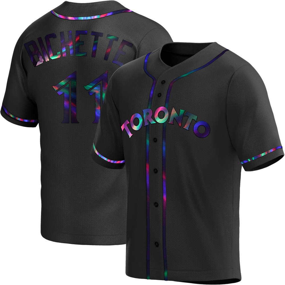 Youth Replica Toronto Blue Jays Bo Bichette Alternate Jersey - Black Holographic Youth Replica Toronto Blue Jays Bo Bichette Alternate Jersey - Black Holographic