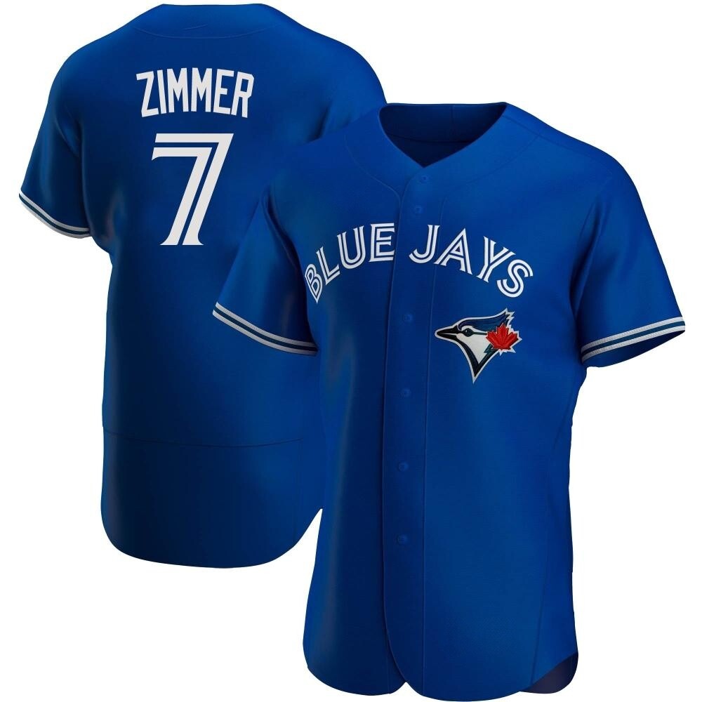 Authentic Toronto Blue Jays Bradley Zimmer Alternate Jersey - Royal Authentic Toronto Blue Jays Bradley Zimmer Alternate Jersey - Royal