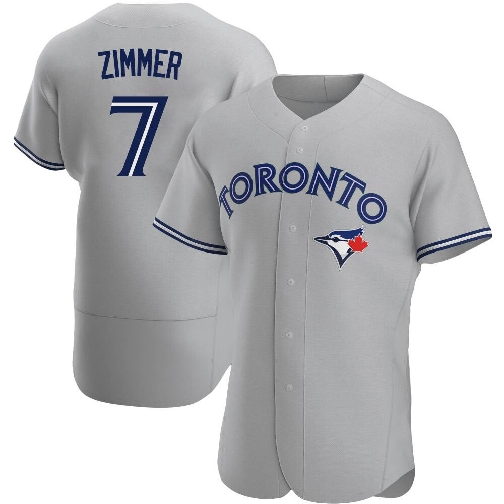 Authentic Toronto Blue Jays Bradley Zimmer Road Jersey - Gray Authentic Toronto Blue Jays Bradley Zimmer Road Jersey - Gray