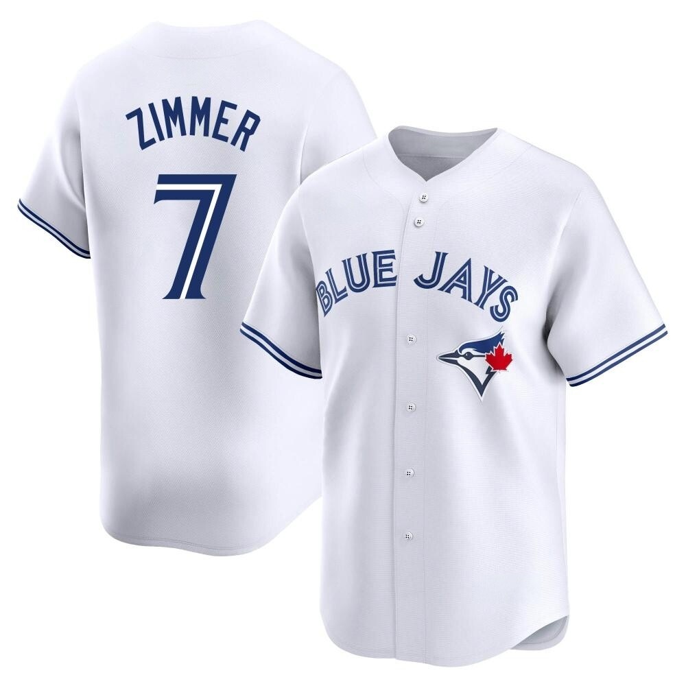 Limited Toronto Blue Jays Bradley Zimmer Home Jersey - White Limited Toronto Blue Jays Bradley Zimmer Home Jersey - White