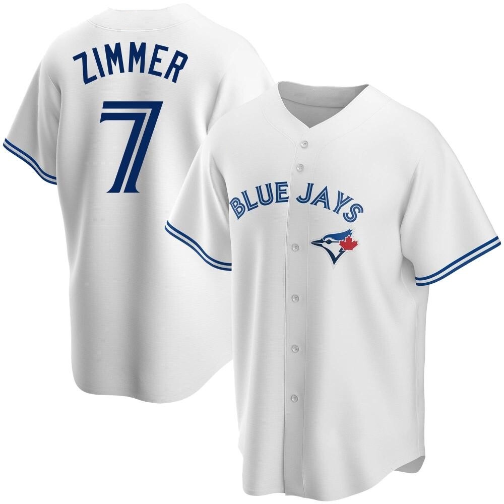 Replica Toronto Blue Jays Bradley Zimmer Home Jersey - White Replica Toronto Blue Jays Bradley Zimmer Home Jersey - White