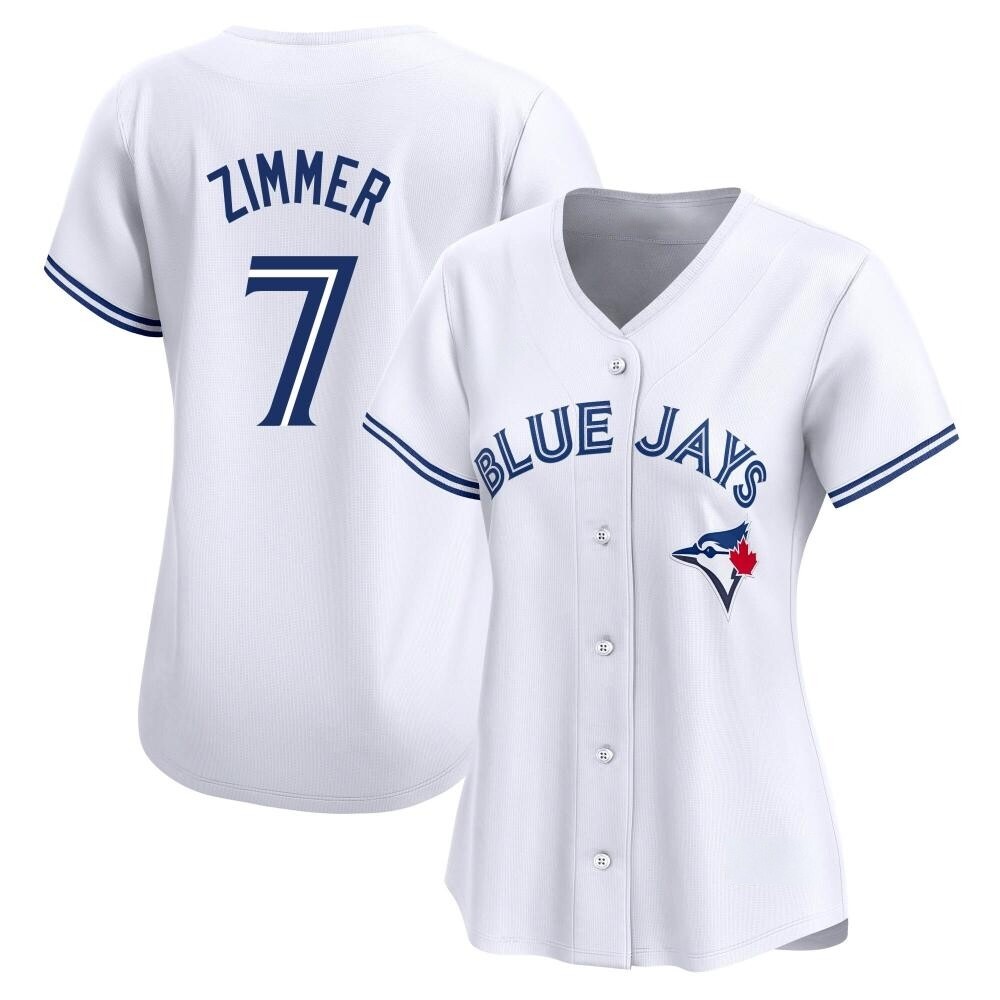 Women's Limited Toronto Blue Jays Bradley Zimmer Home Jersey - White Women's Limited Toronto Blue Jays Bradley Zimmer Home Jersey - White