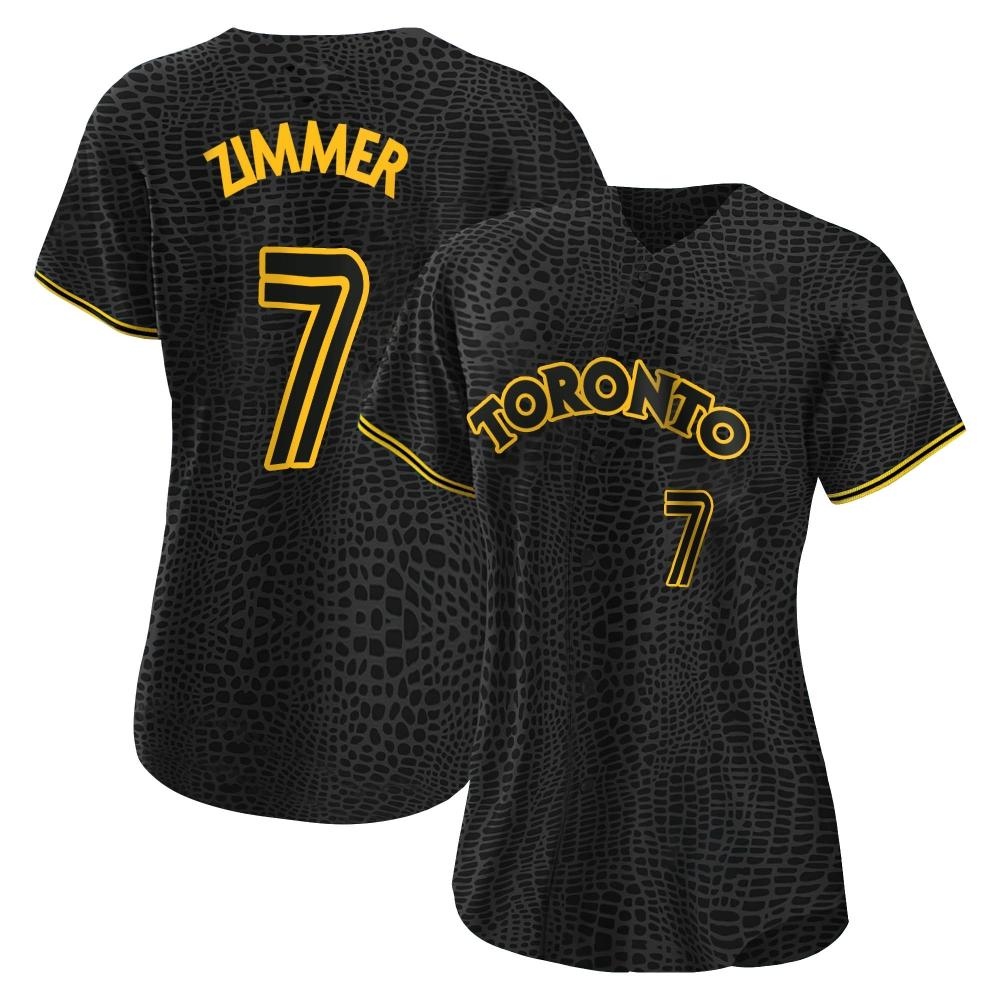 Women's Replica Toronto Blue Jays Bradley Zimmer Snake Skin City Jersey - Black Women's Replica Toronto Blue Jays Bradley Zimmer Snake Skin City Jersey - Black