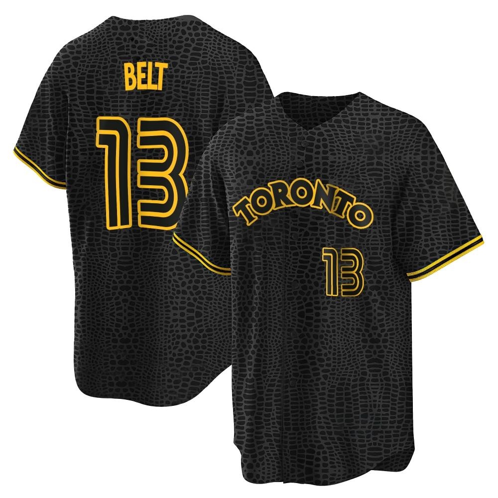 Replica Toronto Blue Jays Brandon Belt Snake Skin City Jersey - Black Replica Toronto Blue Jays Brandon Belt Snake Skin City Jersey - Black
