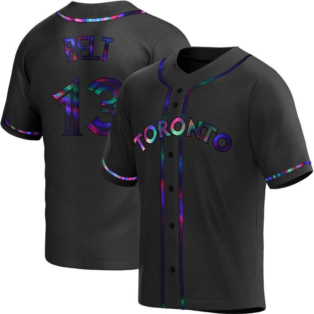 Youth Replica Toronto Blue Jays Brandon Belt Alternate Jersey - Black Holographic Youth Replica Toronto Blue Jays Brandon Belt Alternate Jersey - Black Holographic