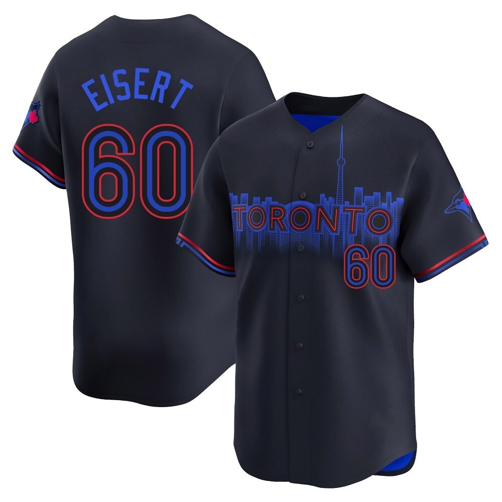 Limited Toronto Blue Jays Brandon Eisert 2024 City Connect Jersey - Black Limited Toronto Blue Jays Brandon Eisert 2024 City Connect Jersey - Black