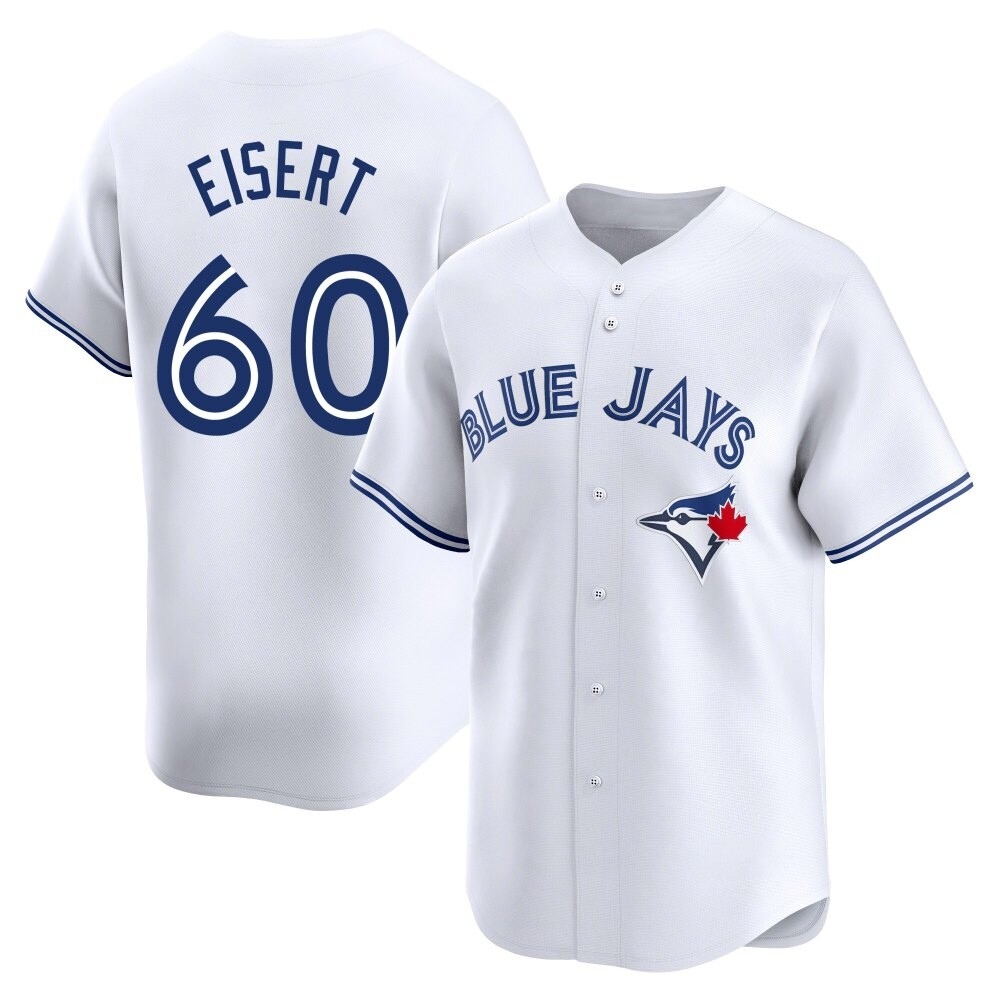 Limited Toronto Blue Jays Brandon Eisert Home Jersey - White Limited Toronto Blue Jays Brandon Eisert Home Jersey - White