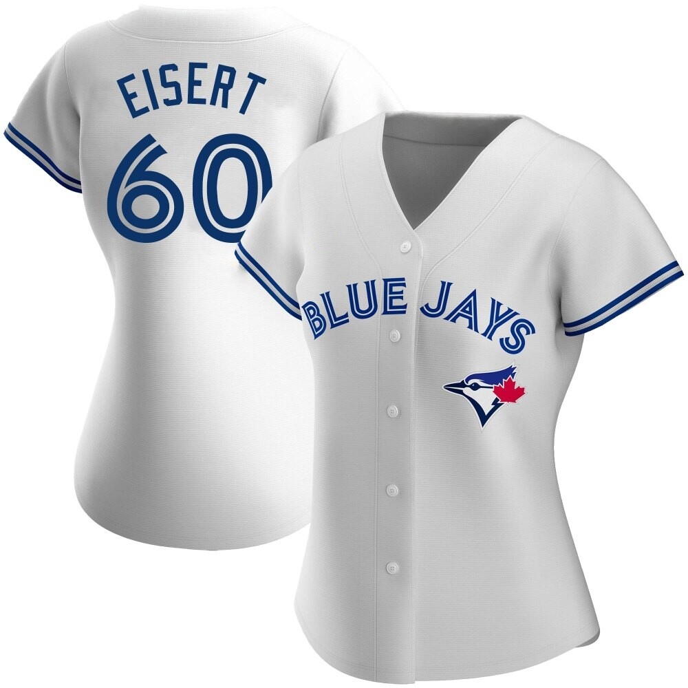Women's Authentic Toronto Blue Jays Brandon Eisert Home Jersey - White Women's Authentic Toronto Blue Jays Brandon Eisert Home Jersey - White