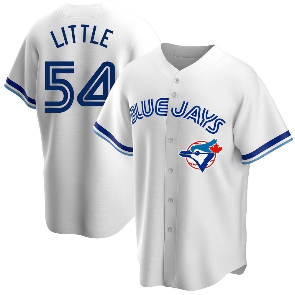 Replica Toronto Blue Jays Brendon Little Home Cooperstown Collection Jersey - White Replica Toronto Blue Jays Brendon Little Home Cooperstown Collection Jersey - White