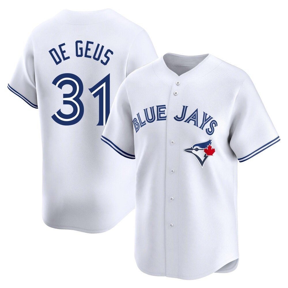 Limited Toronto Blue Jays Brett de Geus Home Jersey - White Limited Toronto Blue Jays Brett de Geus Home Jersey - White