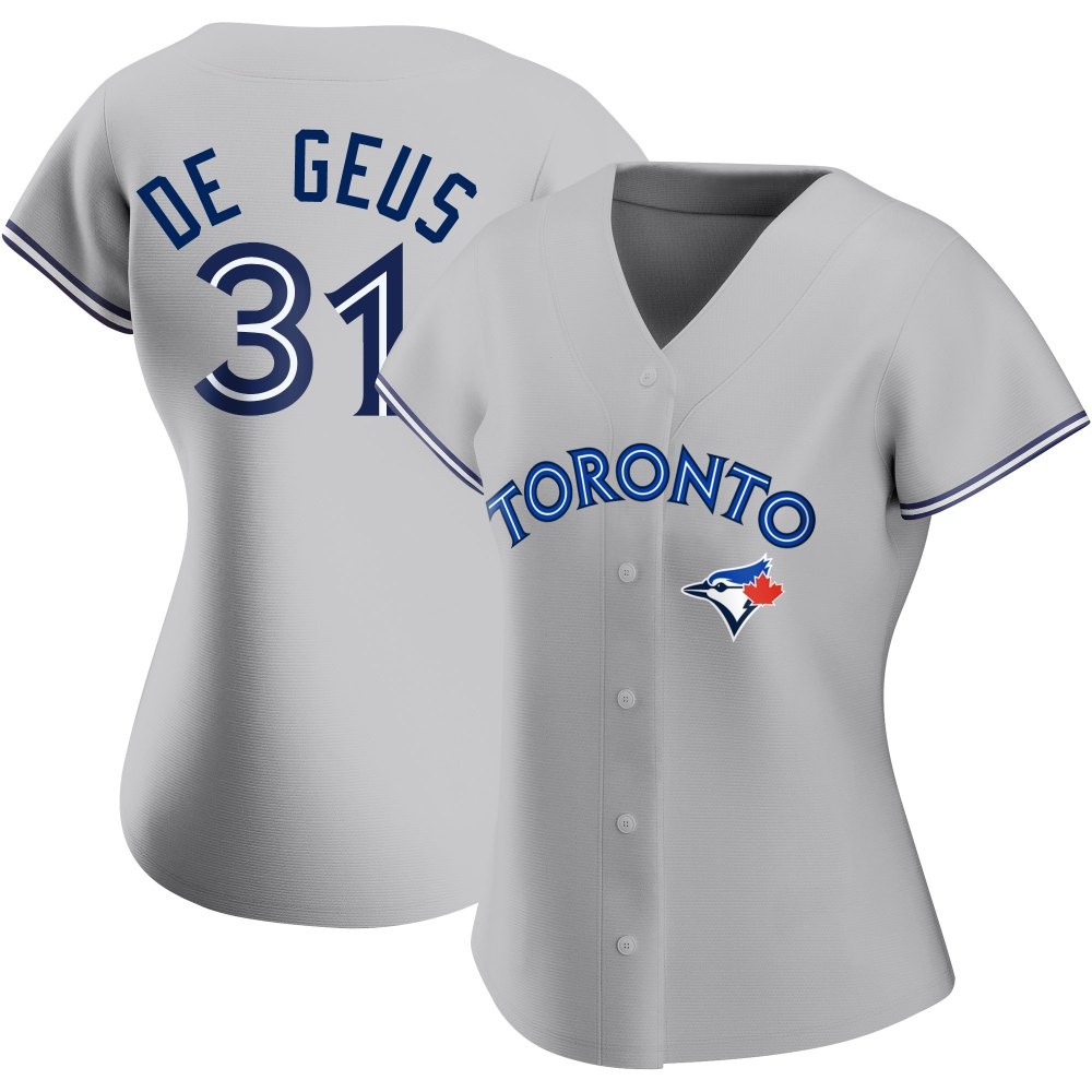 Women's Authentic Toronto Blue Jays Brett de Geus Road Jersey - Gray Women's Authentic Toronto Blue Jays Brett de Geus Road Jersey - Gray