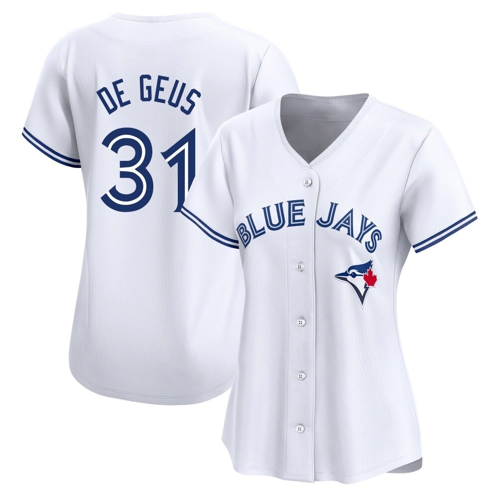 Women's Limited Toronto Blue Jays Brett de Geus Home Jersey - White Women's Limited Toronto Blue Jays Brett de Geus Home Jersey - White