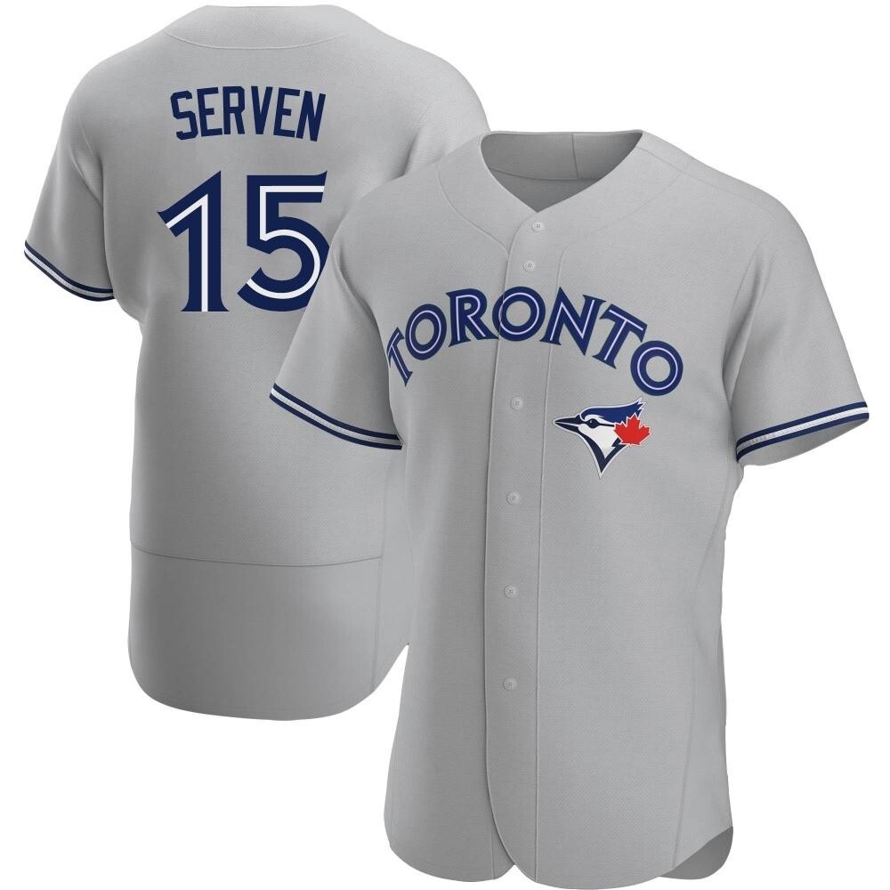 Authentic Toronto Blue Jays Brian Serven Road Jersey - Gray Authentic Toronto Blue Jays Brian Serven Road Jersey - Gray