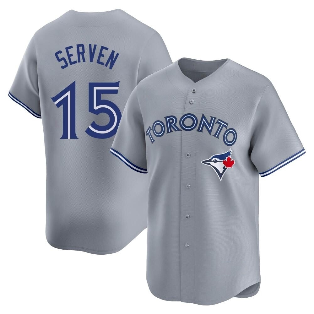 Youth Limited Toronto Blue Jays Brian Serven Away Jersey - Gray Youth Limited Toronto Blue Jays Brian Serven Away Jersey - Gray