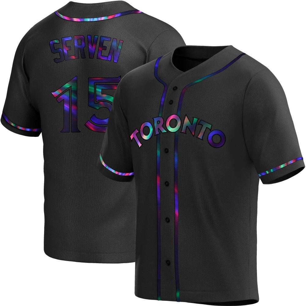 Youth Replica Toronto Blue Jays Brian Serven Alternate Jersey - Black Holographic Youth Replica Toronto Blue Jays Brian Serven Alternate Jersey - Black Holographic
