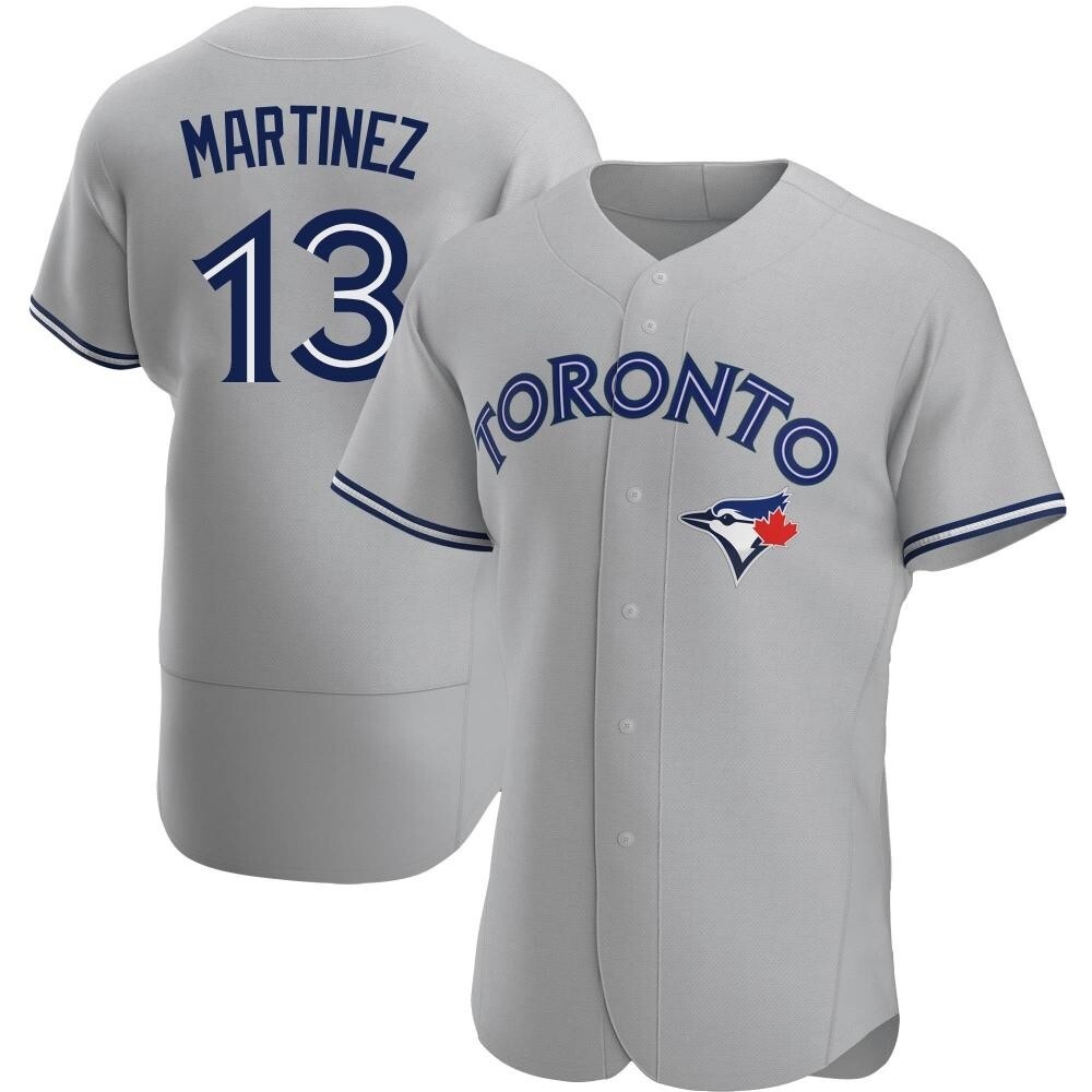 Authentic Toronto Blue Jays Buck Martinez Road Jersey - Gray Authentic Toronto Blue Jays Buck Martinez Road Jersey - Gray