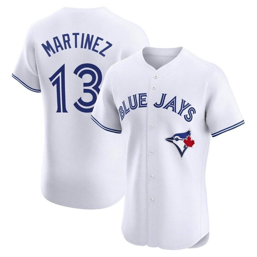 Elite Toronto Blue Jays Buck Martinez Home Jersey - White Elite Toronto Blue Jays Buck Martinez Home Jersey - White
