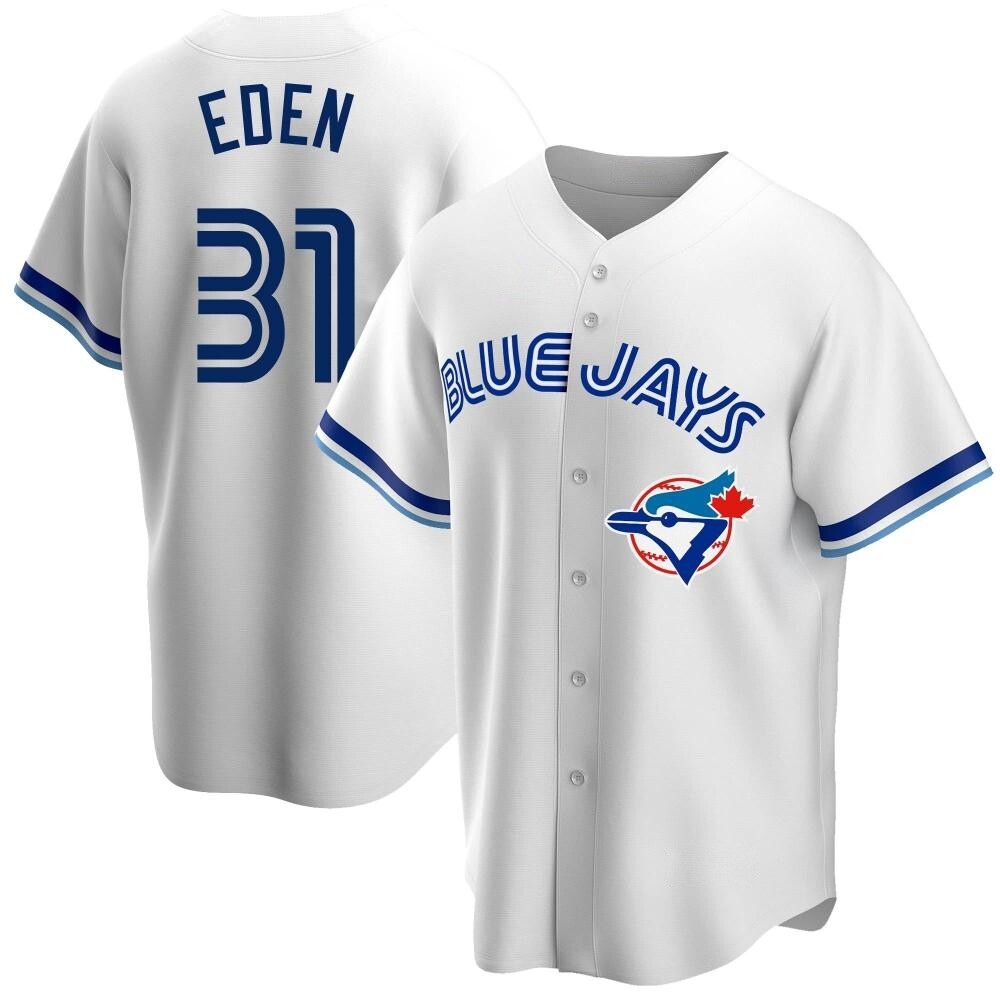 Replica Toronto Blue Jays Cam Eden Home Cooperstown Collection Jersey - White Replica Toronto Blue Jays Cam Eden Home Cooperstown Collection Jersey - White