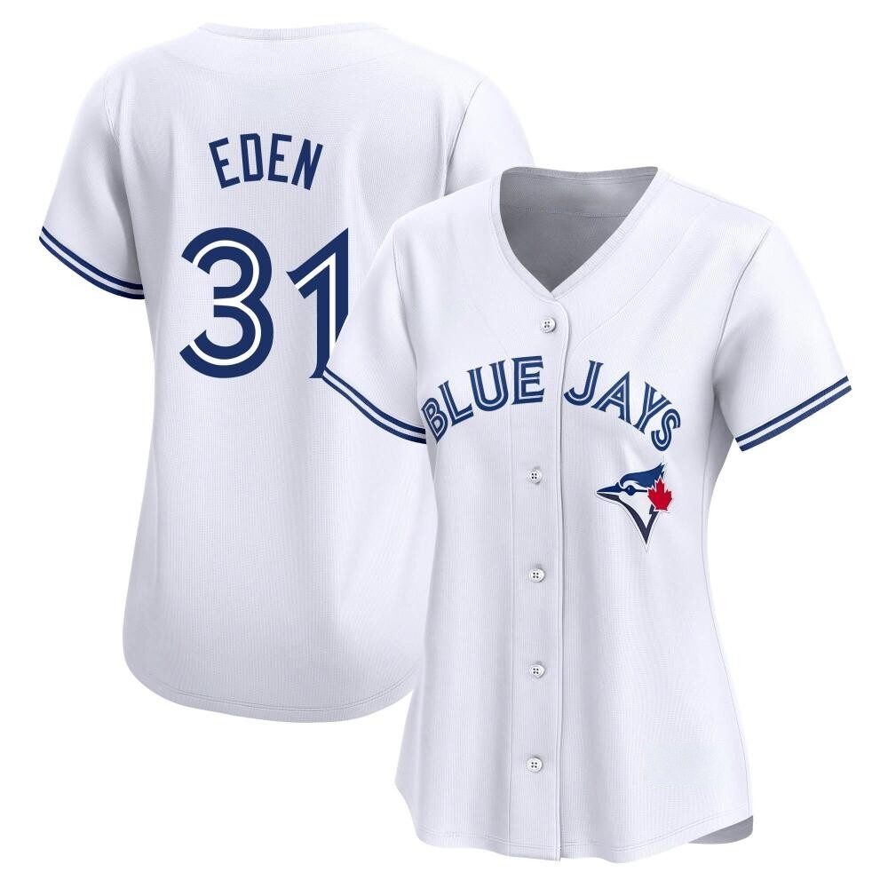 Women's Limited Toronto Blue Jays Cam Eden Home Jersey - White Women's Limited Toronto Blue Jays Cam Eden Home Jersey - White
