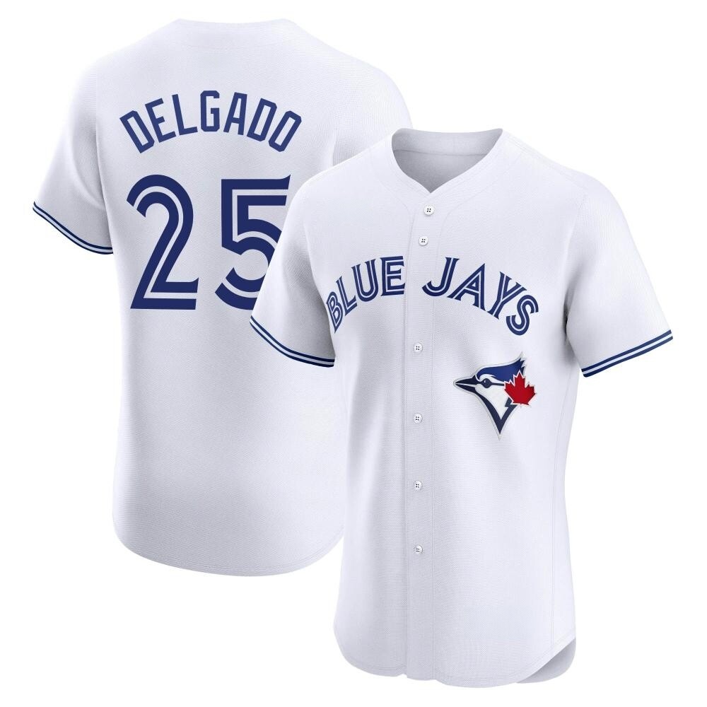 Elite Toronto Blue Jays Carlos Delgado Home Jersey - White Elite Toronto Blue Jays Carlos Delgado Home Jersey - White
