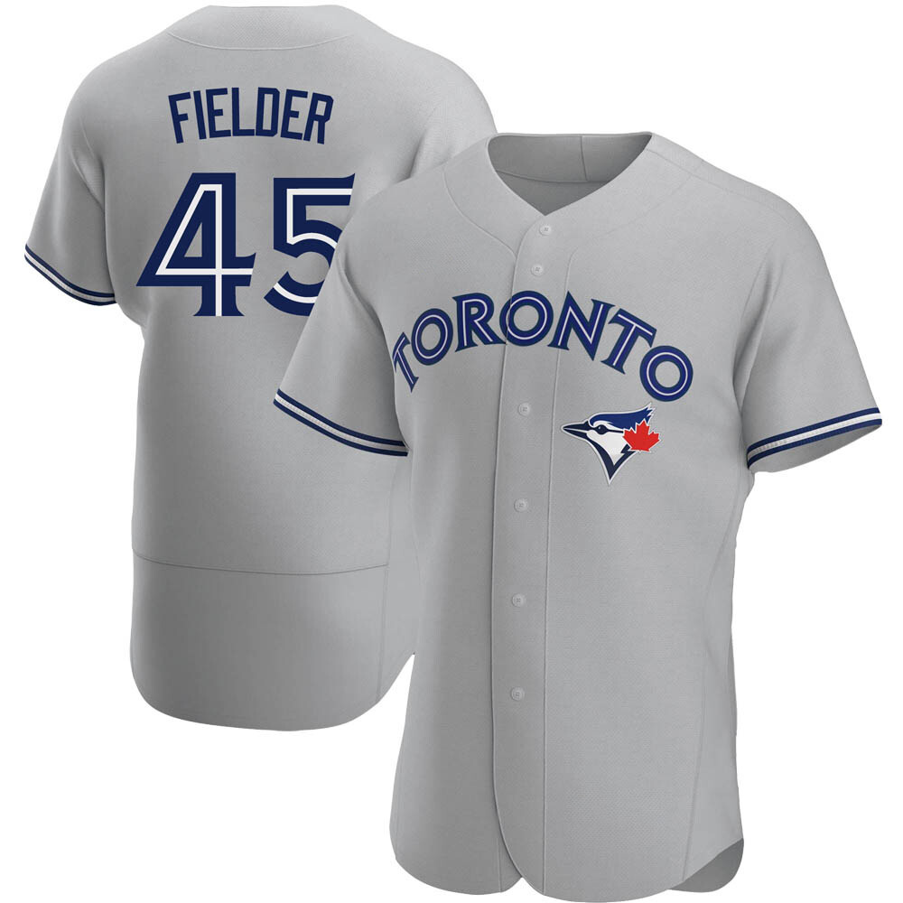 Authentic Toronto Blue Jays Cecil Fielder Road Jersey - Gray Authentic Toronto Blue Jays Cecil Fielder Road Jersey - Gray