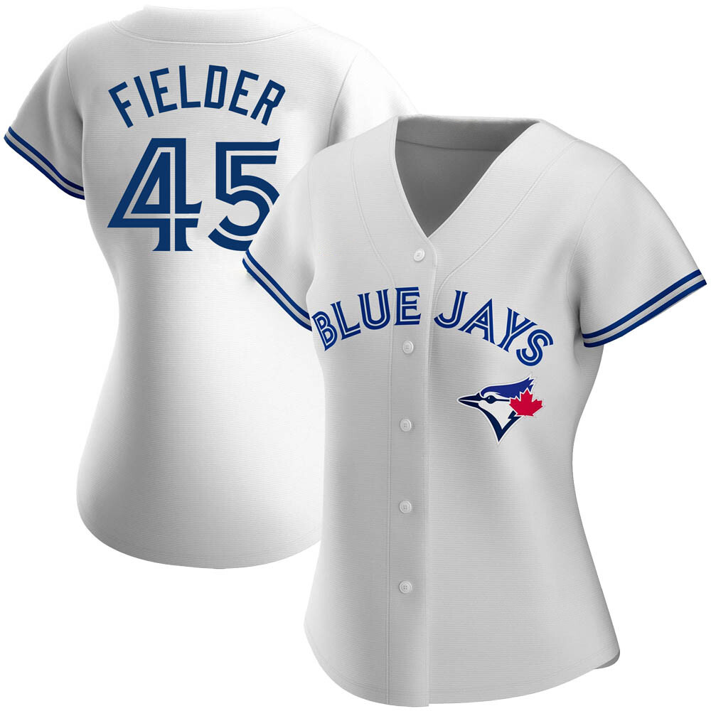 Women's Authentic Toronto Blue Jays Cecil Fielder Home Jersey - White Women's Authentic Toronto Blue Jays Cecil Fielder Home Jersey - White