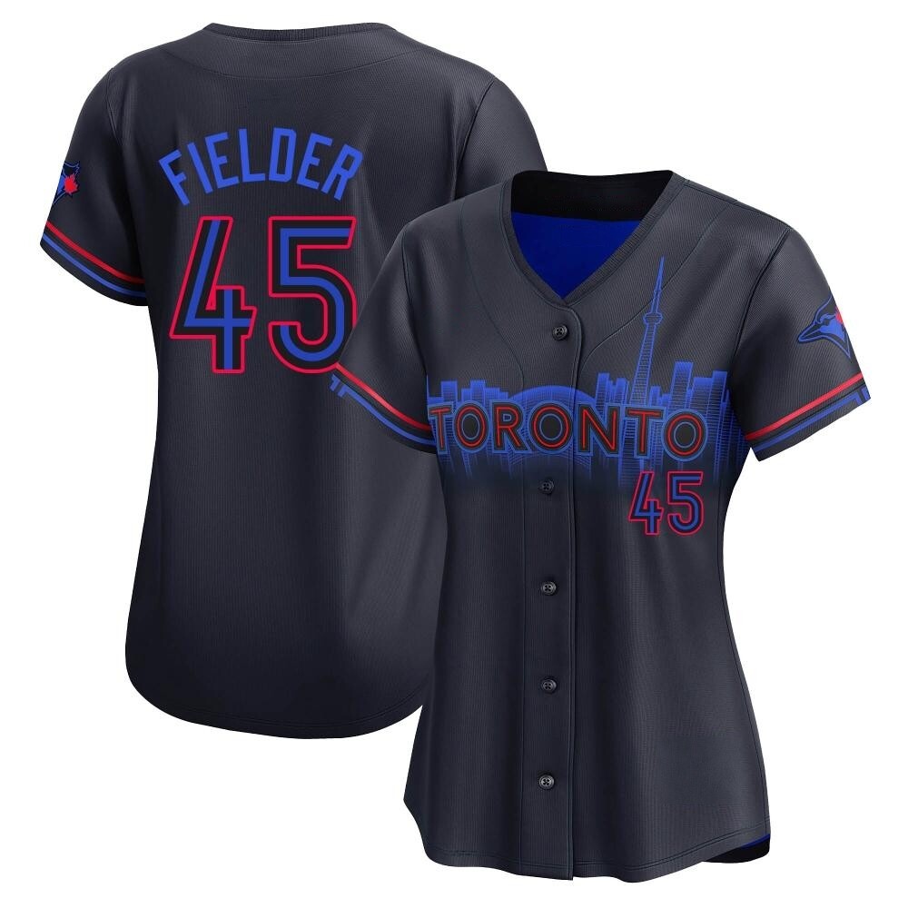 Women's Limited Toronto Blue Jays Cecil Fielder 2024 City Connect Jersey - Black Women's Limited Toronto Blue Jays Cecil Fielder 2024 City Connect Jersey - Black