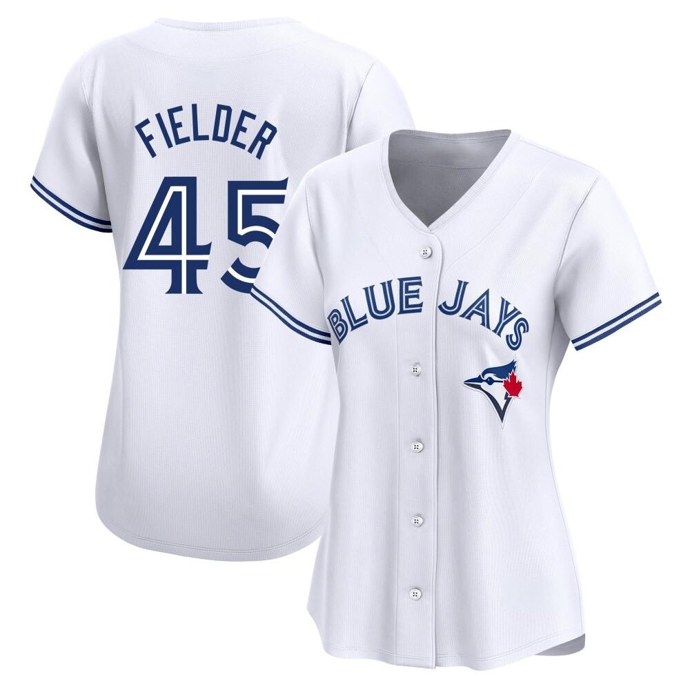 Women's Limited Toronto Blue Jays Cecil Fielder Home Jersey - White Women's Limited Toronto Blue Jays Cecil Fielder Home Jersey - White