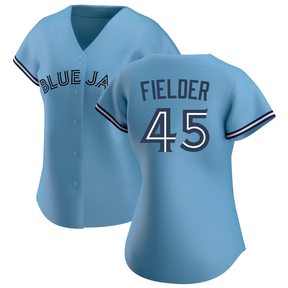 Women's Replica Toronto Blue Jays Cecil Fielder Jersey - Blue Women's Replica Toronto Blue Jays Cecil Fielder Jersey - Blue