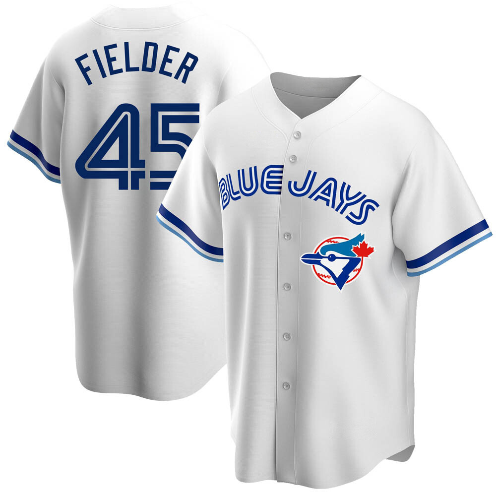 Youth Replica Toronto Blue Jays Cecil Fielder Home Cooperstown Collection Jersey - White Youth Replica Toronto Blue Jays Cecil Fielder Home Cooperstown Collection Jersey - White